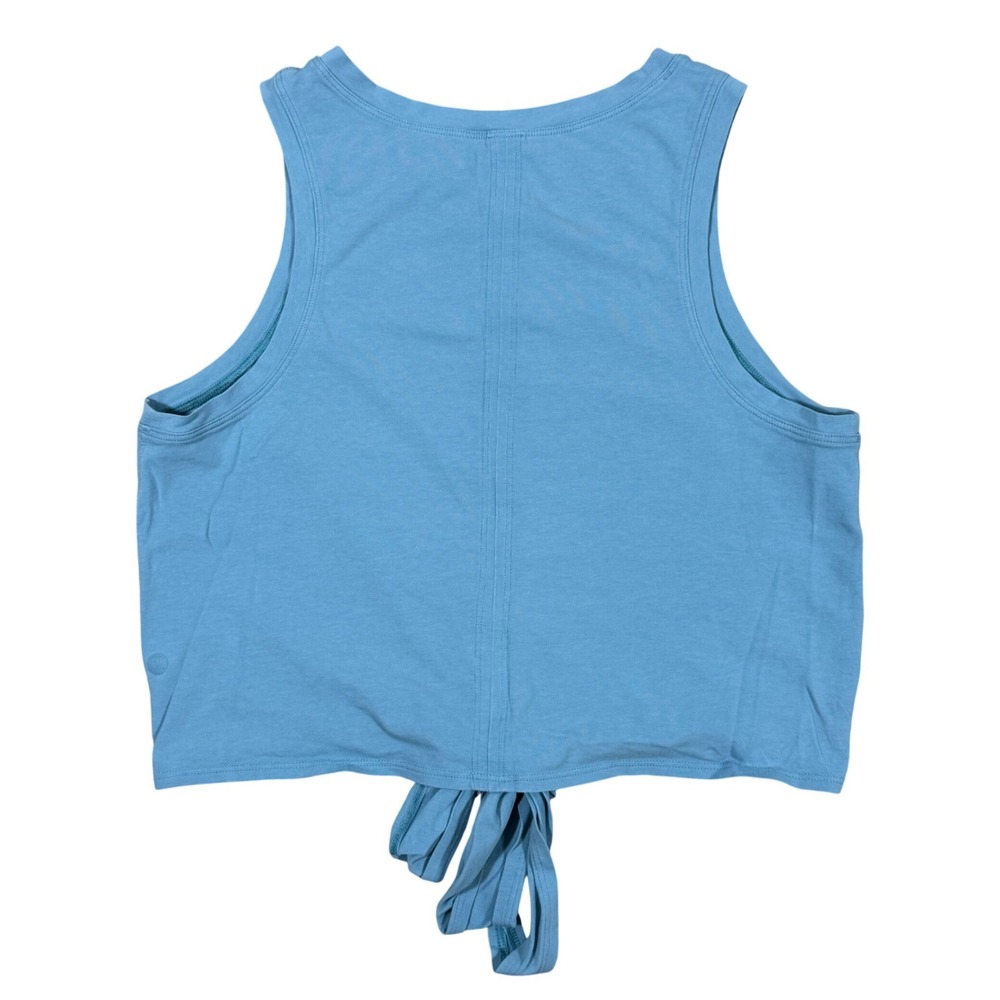 Lululemon Blue Tie Back Crop Tank Top‎ Size 8 Medium Estimated Women's Athletic